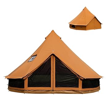 Amazon.co.jp: TOMOUNT ベルテント 4m TC テント 360°メッシュ